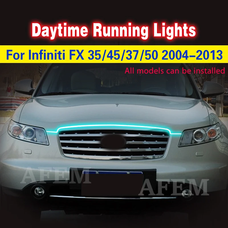 For Infiniti EX25 M25 M56 FX FX35 FX37 FX45 FX50 FX30D 2004-2015 Car LED Waterproof Fog Light Daytime Running Light DRL 12V 1PCS