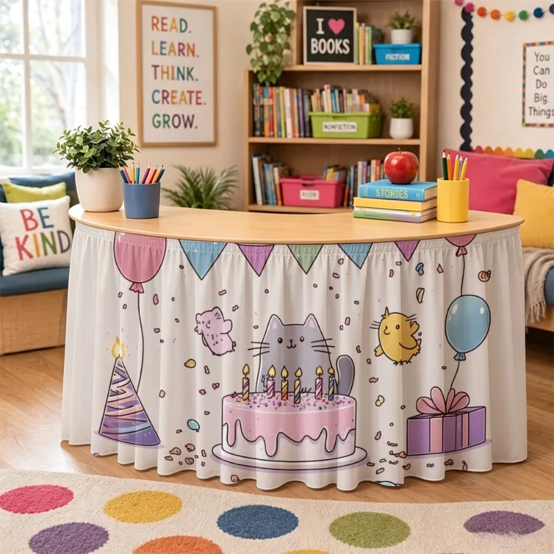 1PC tablecloth | Sweet Feast Radiance pattern | Suitable for birthday parties, dining tables, dessert tableszyc