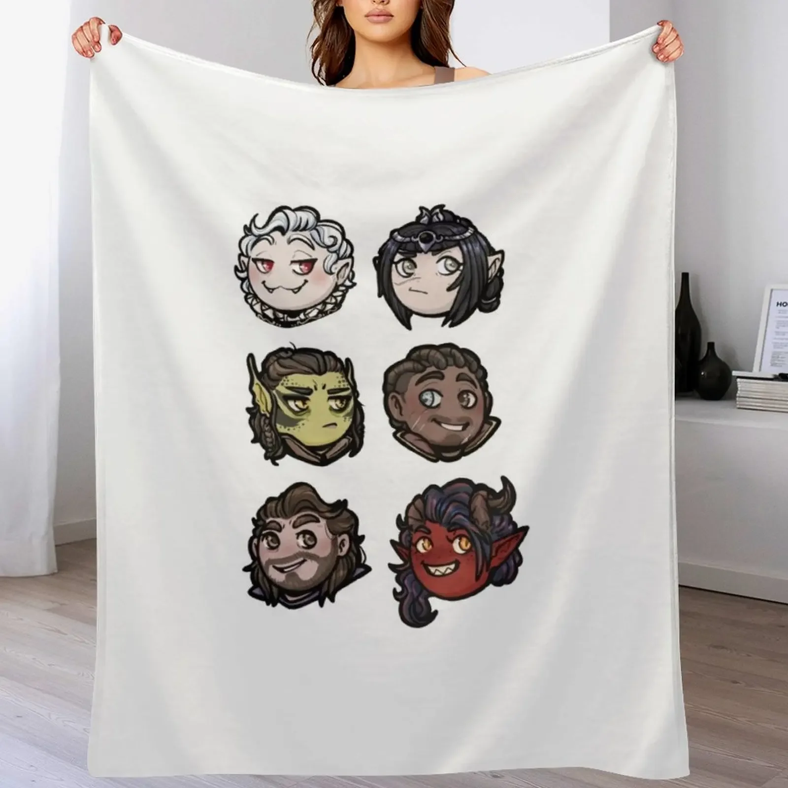 

Balders Gate 3 - Origin Characters Throw Blanket Luxury Designer Fashion Sofas Furry for babies Blankets