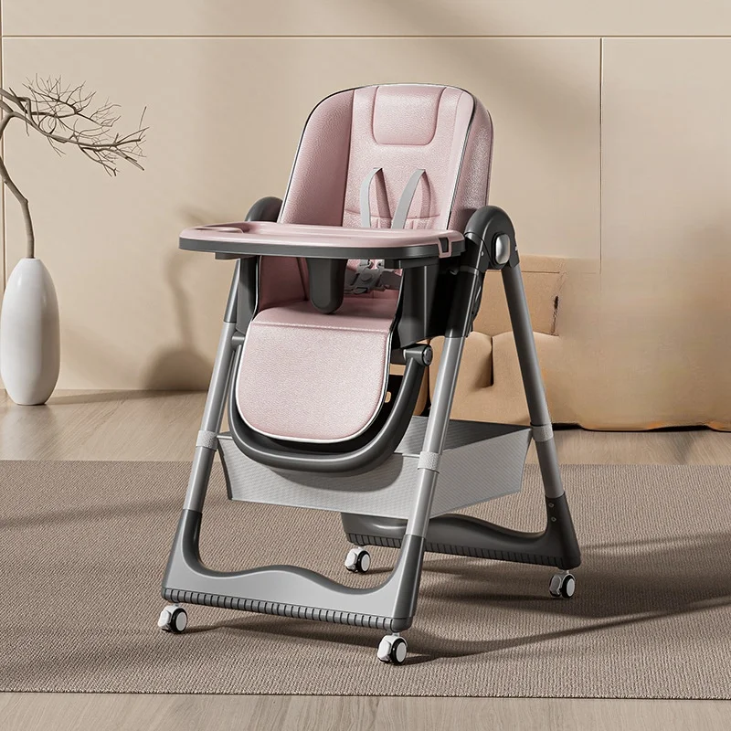 Raised baby dining chair, children's multifunctional foldable dining chair convenient baby eating dining chair baby recliner