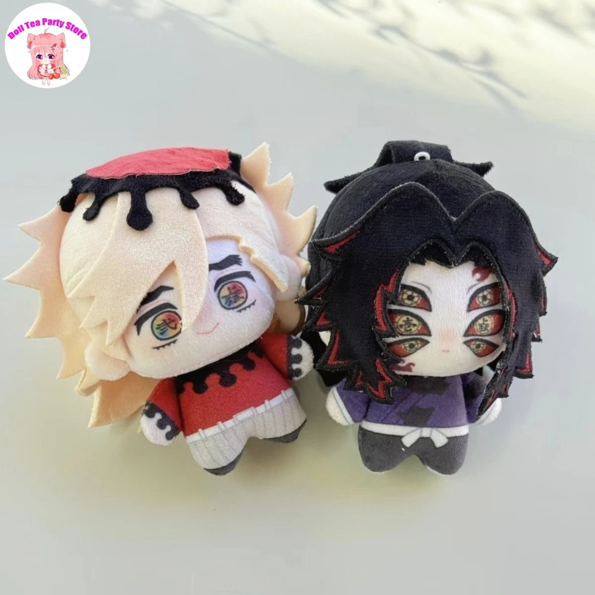

10cm Anime Douma Kokushibo Cute Plush Stuffed Starfish Body Pendant Toys Kawaii Printed Doll Bag Ornament Birthday Gift