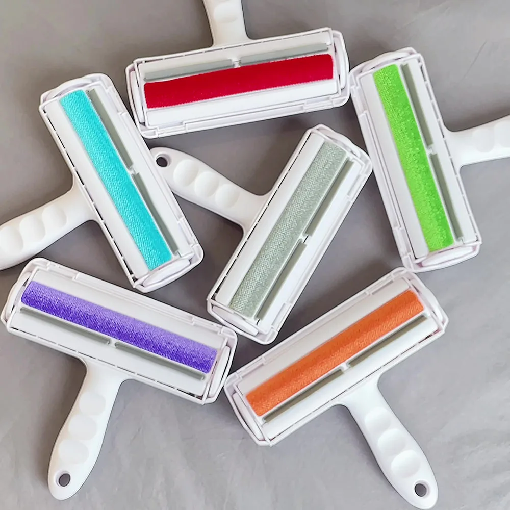 Selbstreinigende Fusselkleberolle, Entstaubungsrolle, Tierhaarentfernerbürste, 2-Wege-Entfernung von Hunde- und Katzenhaaren von Sofa, Teppich, Kleidung