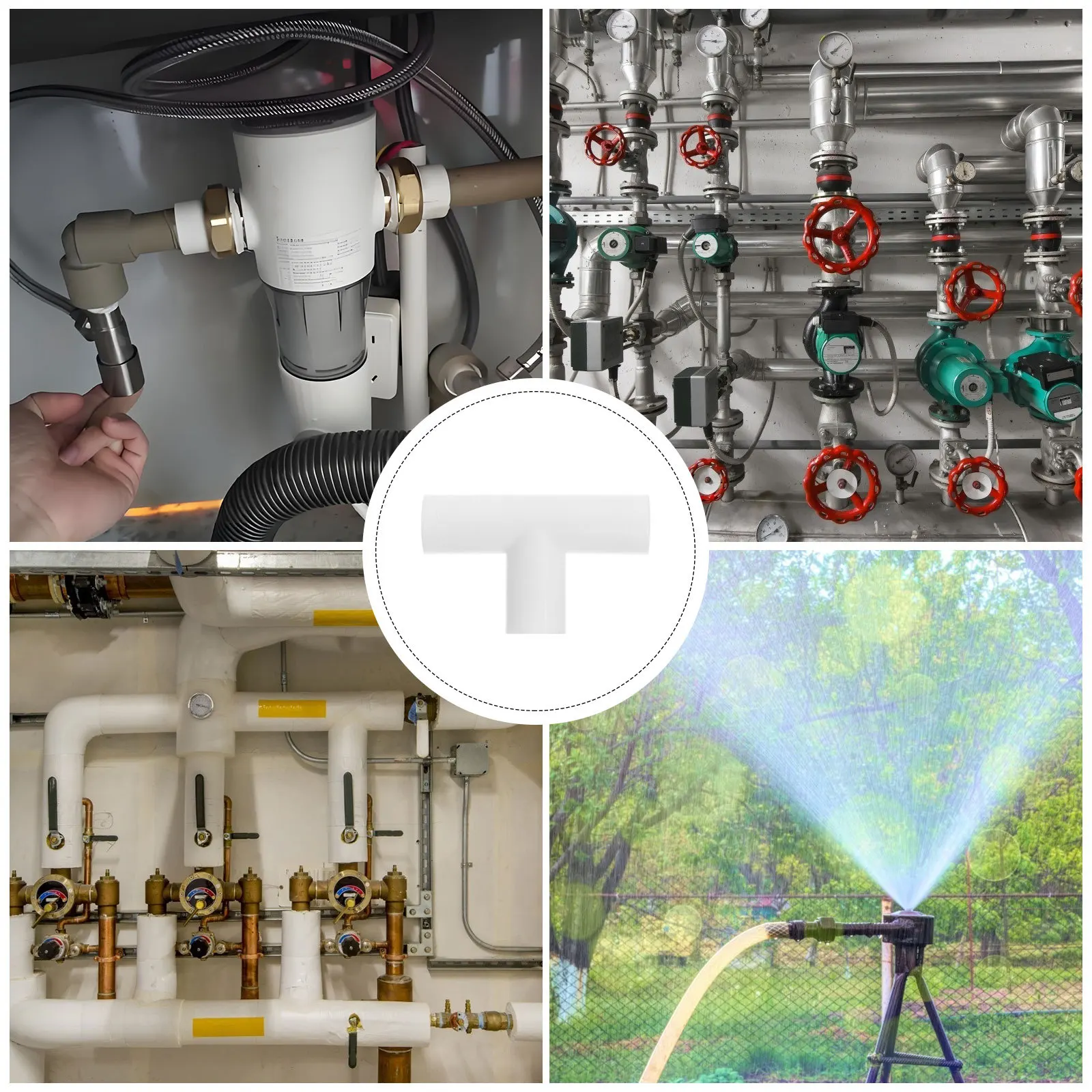10 stuks 12 mm T-vormige PVC-connectoren, zware kunststof fittingen voor boxmontage, multifunctionele 3-weg pijpverbindingen voor thuis