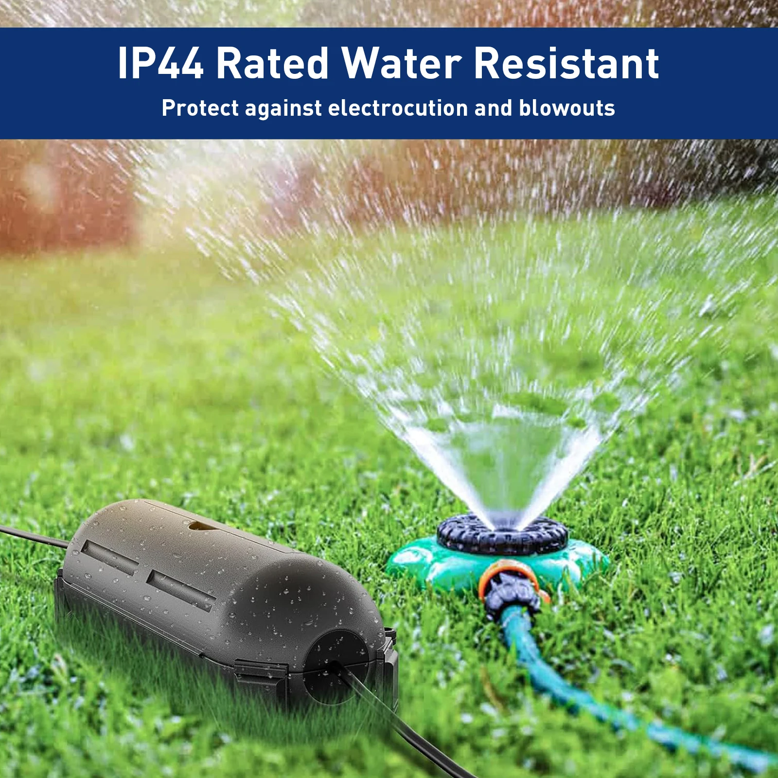 ZoeRax Outdoor Waterproof Cover IP44 Max Support 12AWG/3C(OD12mm) Cable Connection Seal Box for Outdoor Connect,Plug,Socket