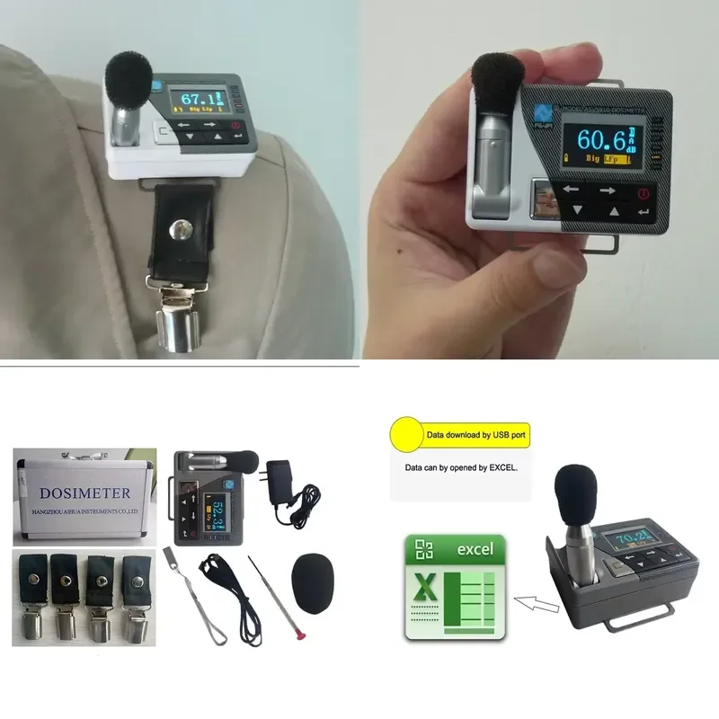 ASV5910-2 Noise Dosimeter with 32GB Memory for Accurate Workplace Sound Monitoring USB Data Logger for Personal Noise