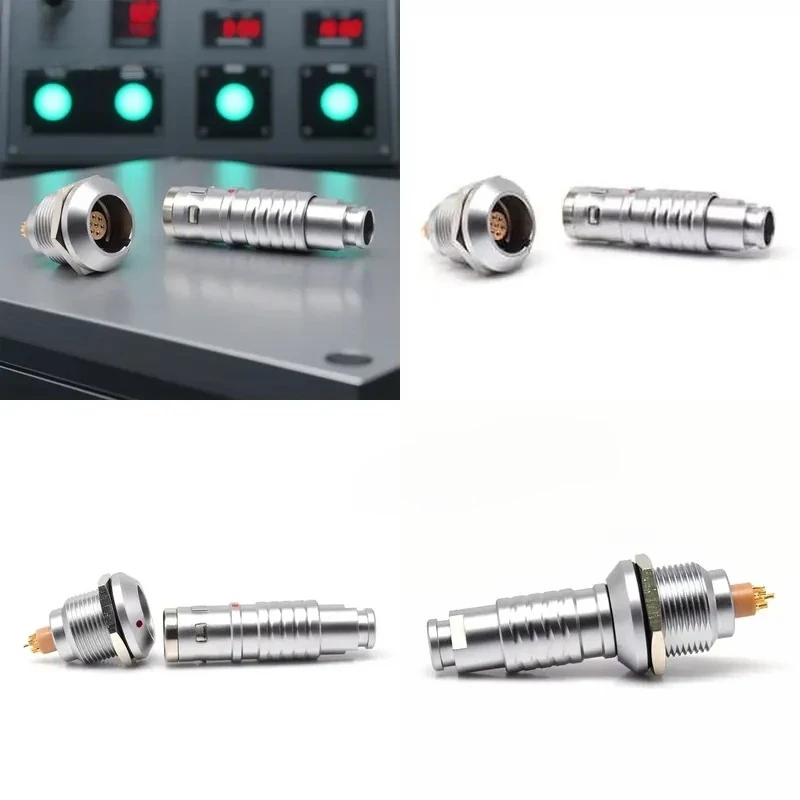 Factory K Series FGG 1K Quick Lock In-Line 8-Pin 10-Pin DIN Circular Connector Copper touchpoint for wire connections