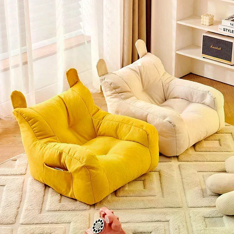 كرسي أريكة صغير ناعم مريح لغرفة المعيشة أريكة استرخاء مع حقيبة تخزين كرسي أريكة الدب للأطفال للبنين والبنات