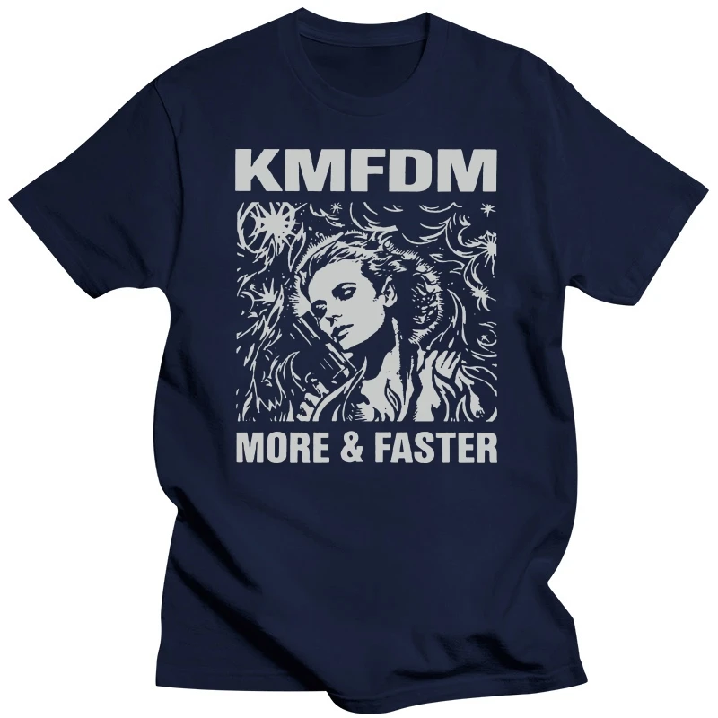 Kmfdm More & Faster Industrial Kraut Mdfmk Excessive Force New Black T-Shirt 100% Cotton Men Women T Shirt Tees Custom 2018