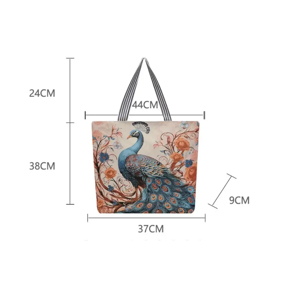 حقائب مطرزة على الطراز الصيني، تطريز على الوجهين، حقائب حمل ذات سعة كبيرة، حقائب نسائية بكتف واحد، حقائب يد #6