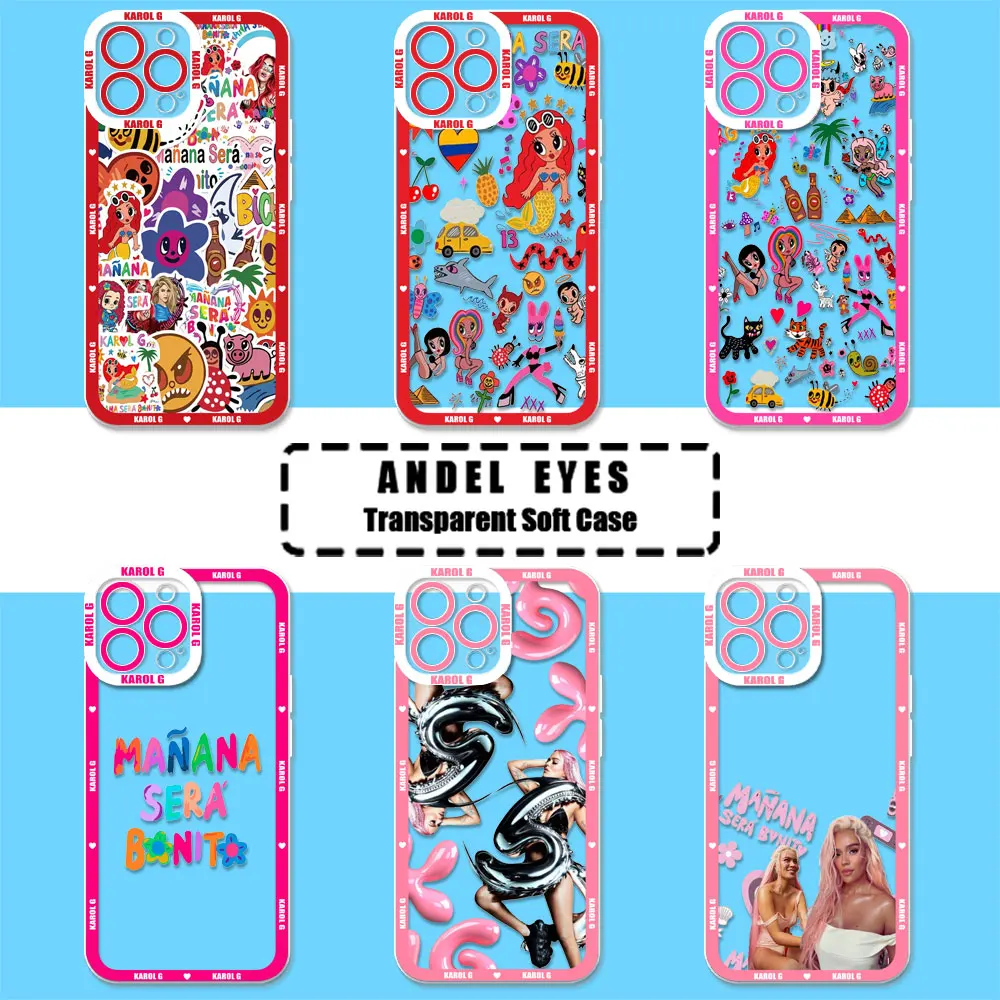 Singer Karol G Poster Case For OPPO A98 A96 A94 A92 A79 A78 A74 A73 A58 A57 A55 A54 A53 A35 A31 A17 A16 A15 5G Transparent Cover