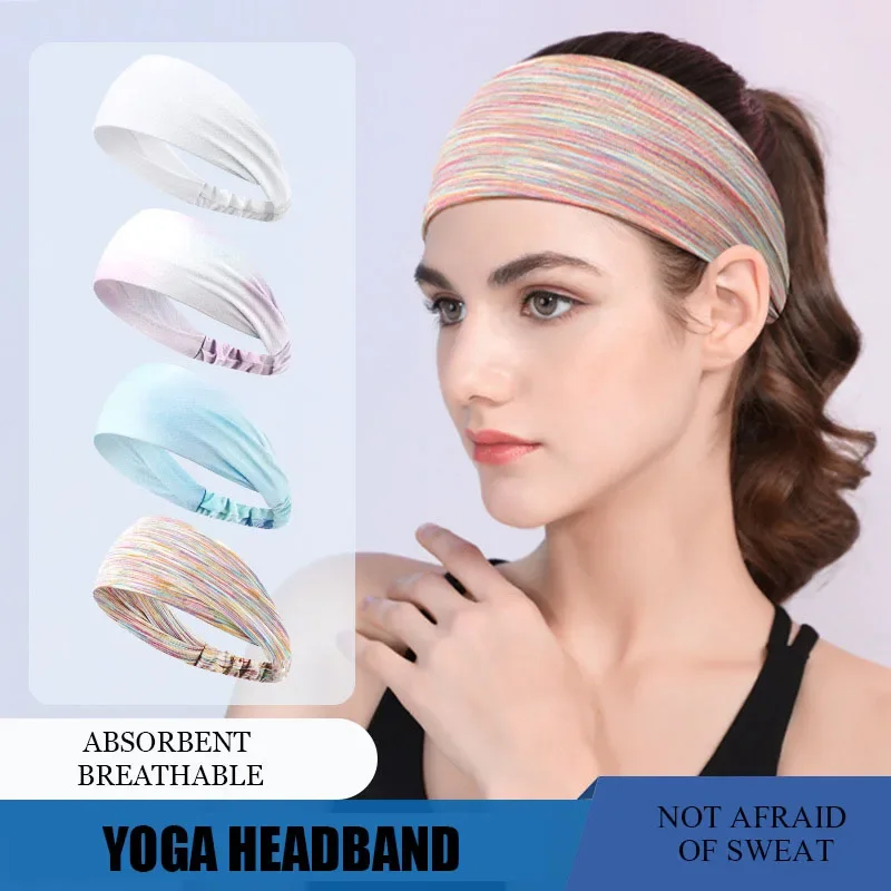 CEOI GWOK Workout Premium Sweat Absorbent Headband Sports Yoga Exercise Striped Fitness Running Jumping Headband