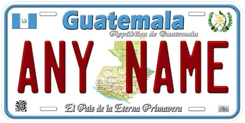 Guatemala Any Name Personalized Novelty Car License Plate Aluminum