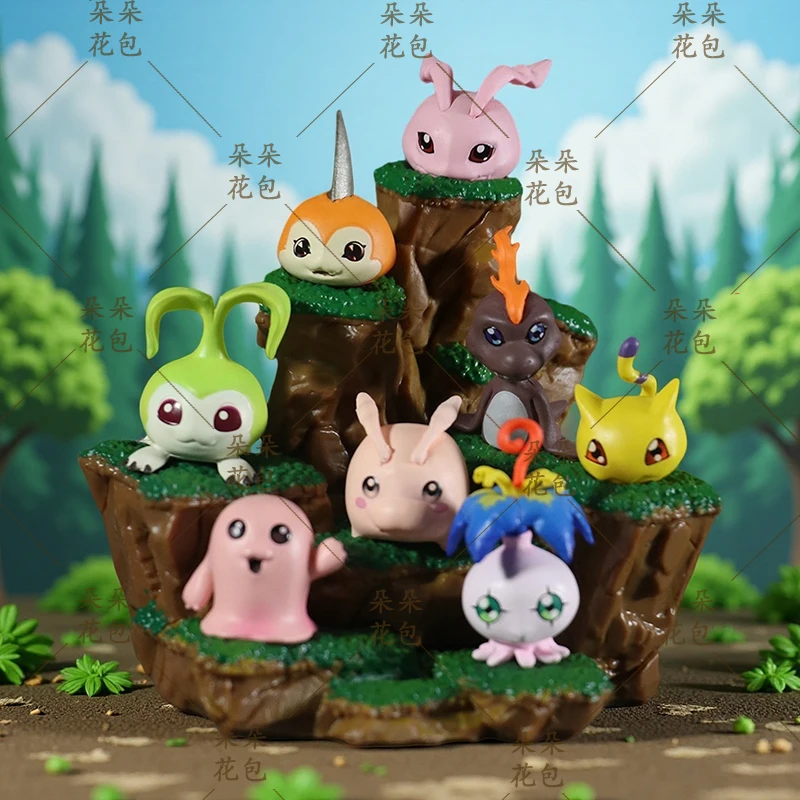 

Digimon Monster Anime Desktop Computer Case Ornament Merge Youthful Scene Collectible Figures Two-Dimensional Periphery Statues