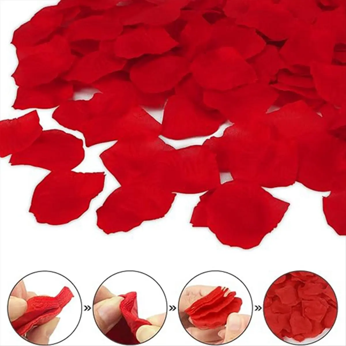 3000PCS Rose Petals,Fake Flower,Rose Petals for Bed & Valentines Decorations,Marry Me Decorations,Artificial Rose Petals &LICG