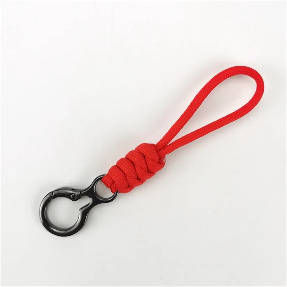 Creative Braided Woven Paracord Keychain for Men Women Unisex Car Key Holder Backpack Anti-lost Chain Strap Keyring Accessories