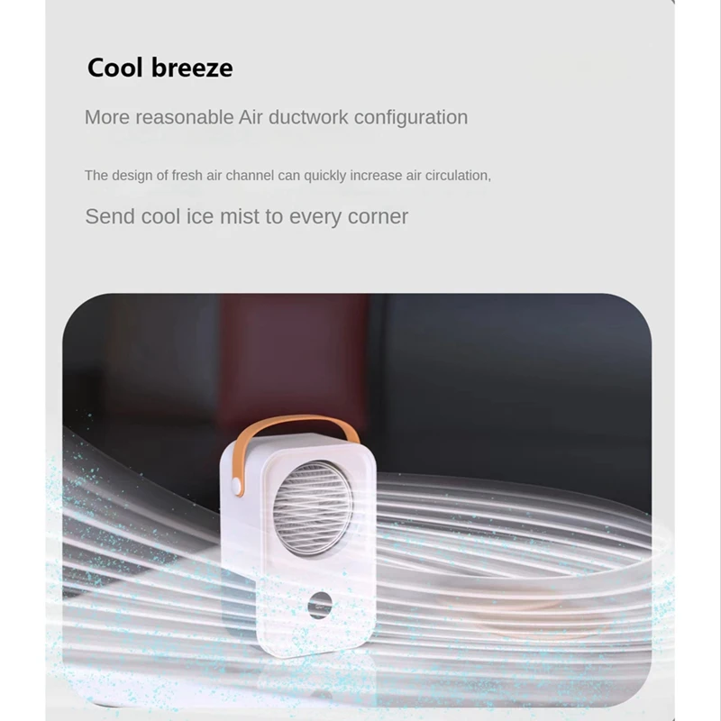 Portable Air Cooler Fan USB Mini Air Conditioner Humidifier Digital Display Electric Fan For Office Home