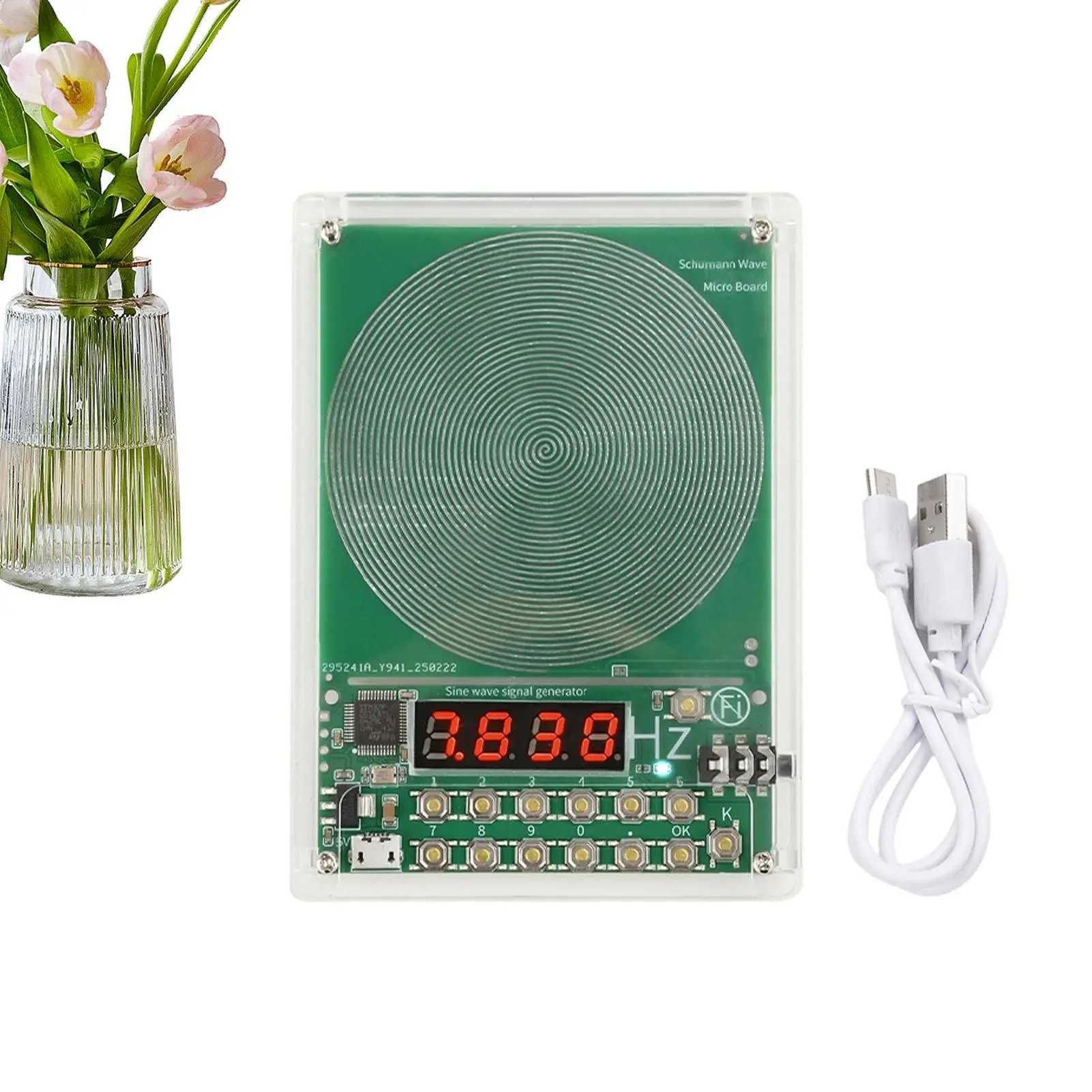 Frequency Generator 7.83Hz Schumann Resonance 0.1-100000Hz Adjustable Sine Wave Sleep USB Power Healing Device Physical Therapy