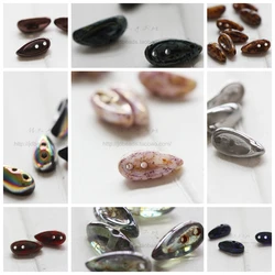 DIY Supply-10 Piece Czech Pressed Glass Finding Preciosa Chilli - Varies Colors 11x4mm (955)