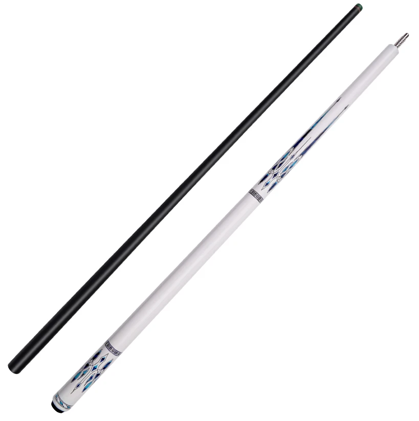 

Premium Fiberglass Pool Cue 12.5mm Multi-Layer Composite Tip 58" 1/2 Joint Stainless Steel Low Deflection High Resilience