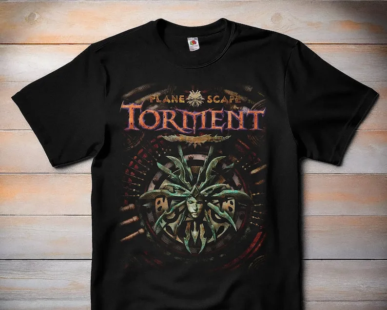 Planescape Torment V4 - Classic Video Game RPG Tshirt, Retro Gamer Tee, Gaming Shirt, Gamer Gift