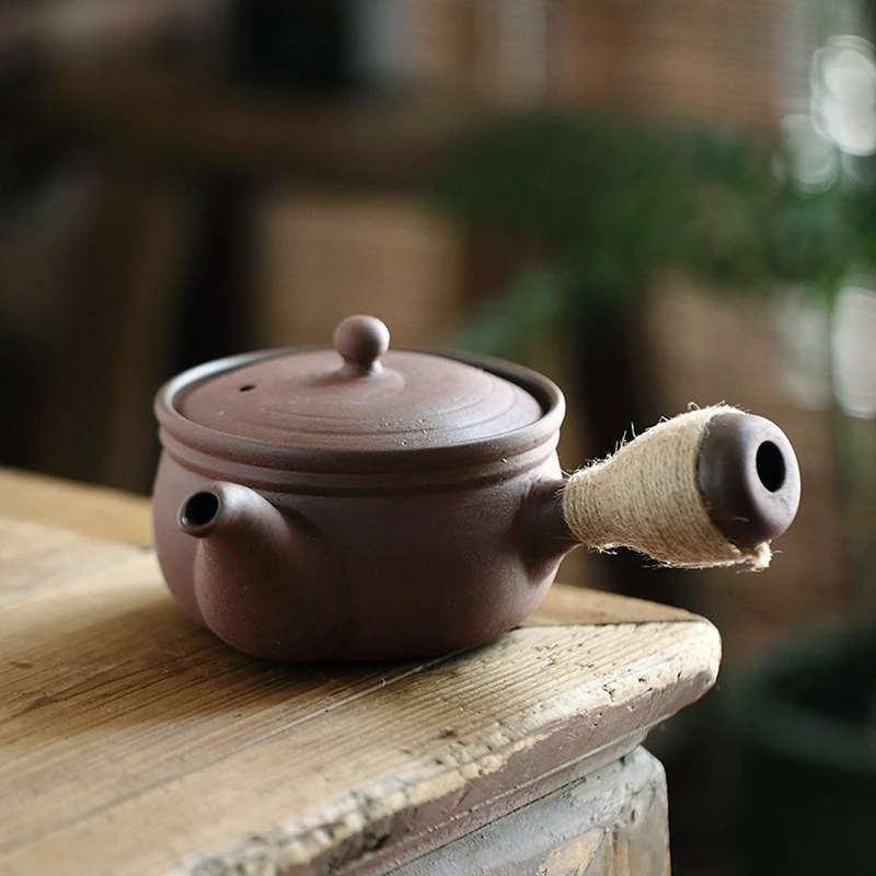 Sand chong side teapot old rock mud teapot white tea coarse pottery boiling water charcoal stove electric ceramic stove ancient