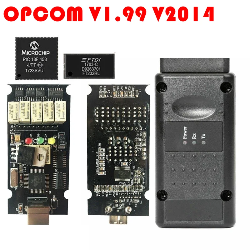 OPCOM V1.99 OBD2 CAN-BUS Code Reader For Opel OP COM OP-COM Diagnostic PIC18F458 FTDI FT232RL