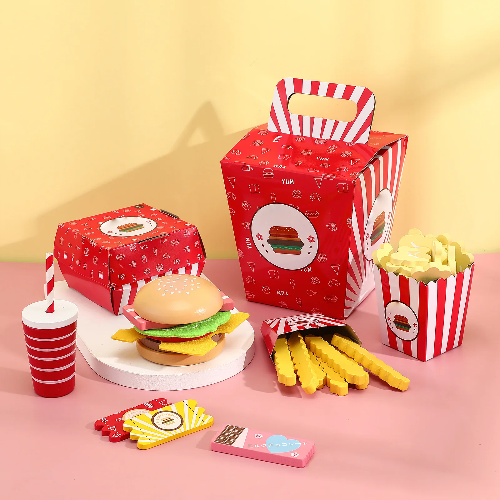 مجموعة ألعاب الطعام السريعة للأطفال الصغار، مجموعة لعب الأدوار التعليمية للمطبخ من مونتيسوري #6