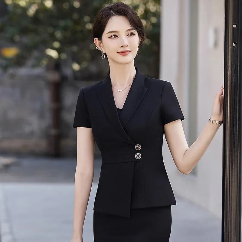 High-End Suit Women's Summer Temperament Goddess Style Jewelry Store Business Clothing Hotel Front Desk Manager Work Clothes