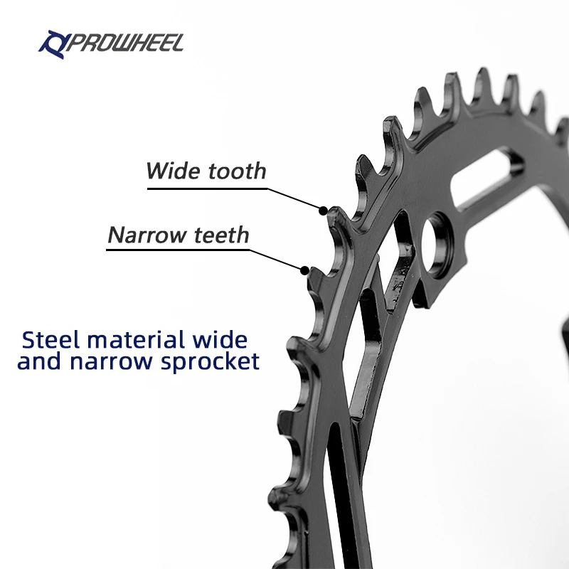 Prowheel Mountain Bike Round Sprocket 104BCD-32T 34T 36T 38T 40T steel plate Bike  chainring Compatible: 1X7/8/9/10/11 speed