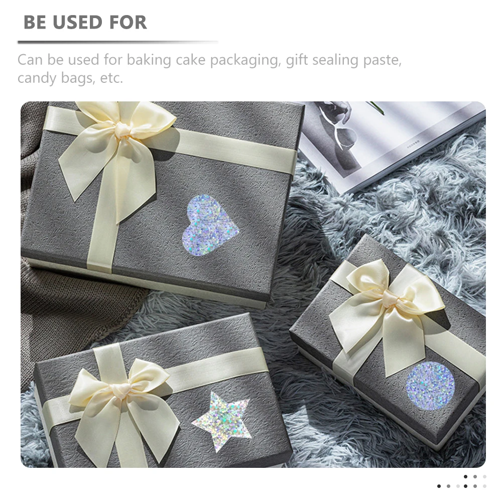 

3 Rolls Heart Sealing Stickers Self Adhesive Seal Label Stickers for Gift Bags Envelopes Baking Packaging Seal Sticker