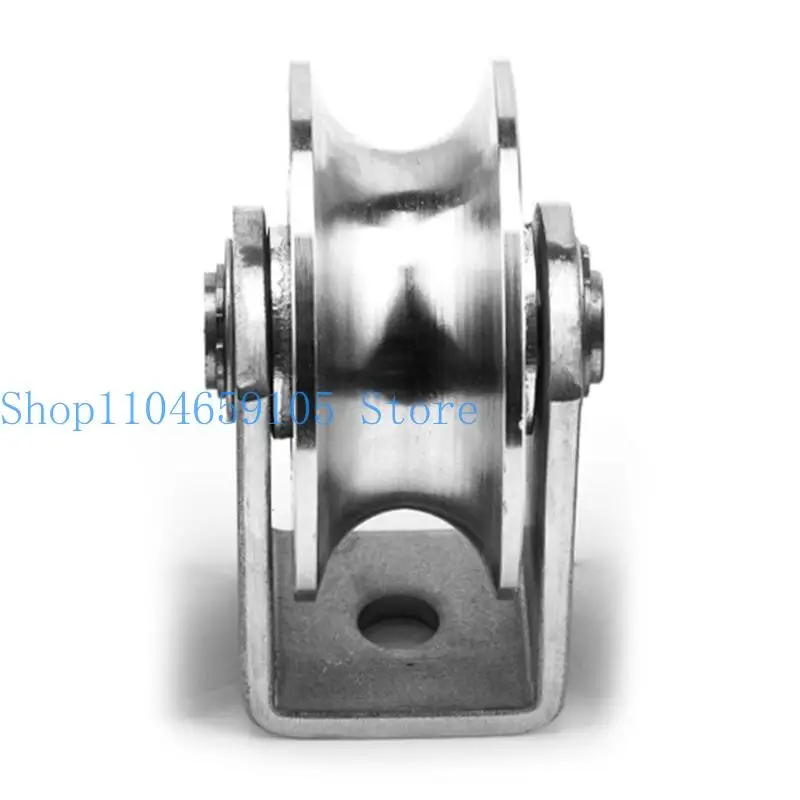 652F Durable Pulley Smooth Rolling U Wheel Pulley 54mm Installation Height