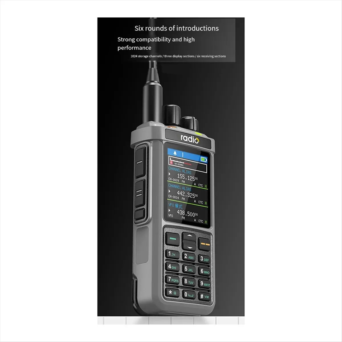 SWXF UV-98 PLUS エアバンドトランシーバー バンドリピーター 2.4インチスクリーン USB LSB CW CB SW MW LW SSB HF マルチバンドハムラジオ（EU）