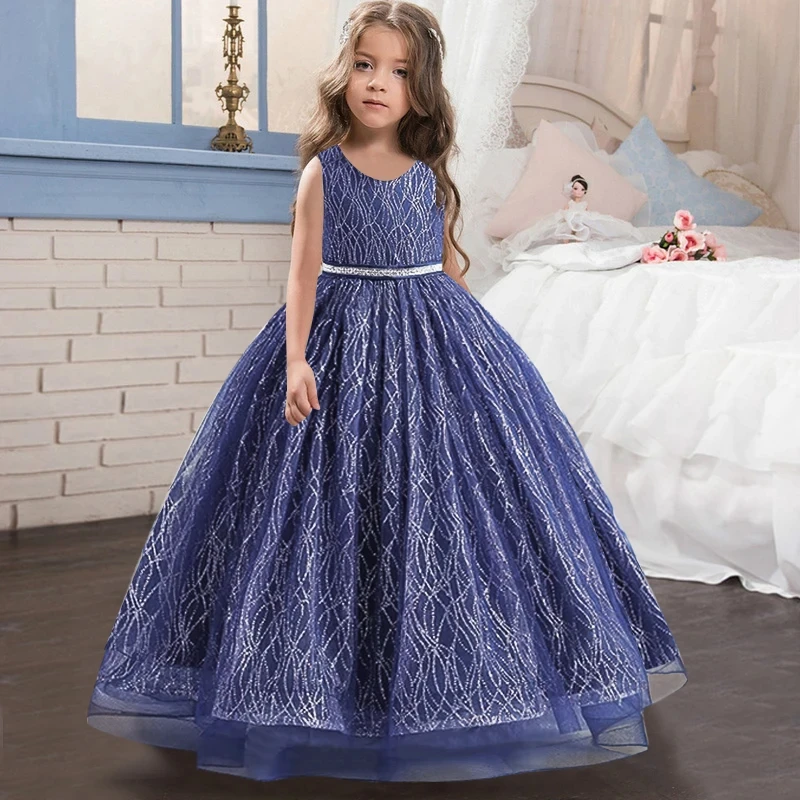 New Girls' Embroidered Dress Luxurious and Magnificent Wedding Dress Fashionable Christmas Evening Dress Dress