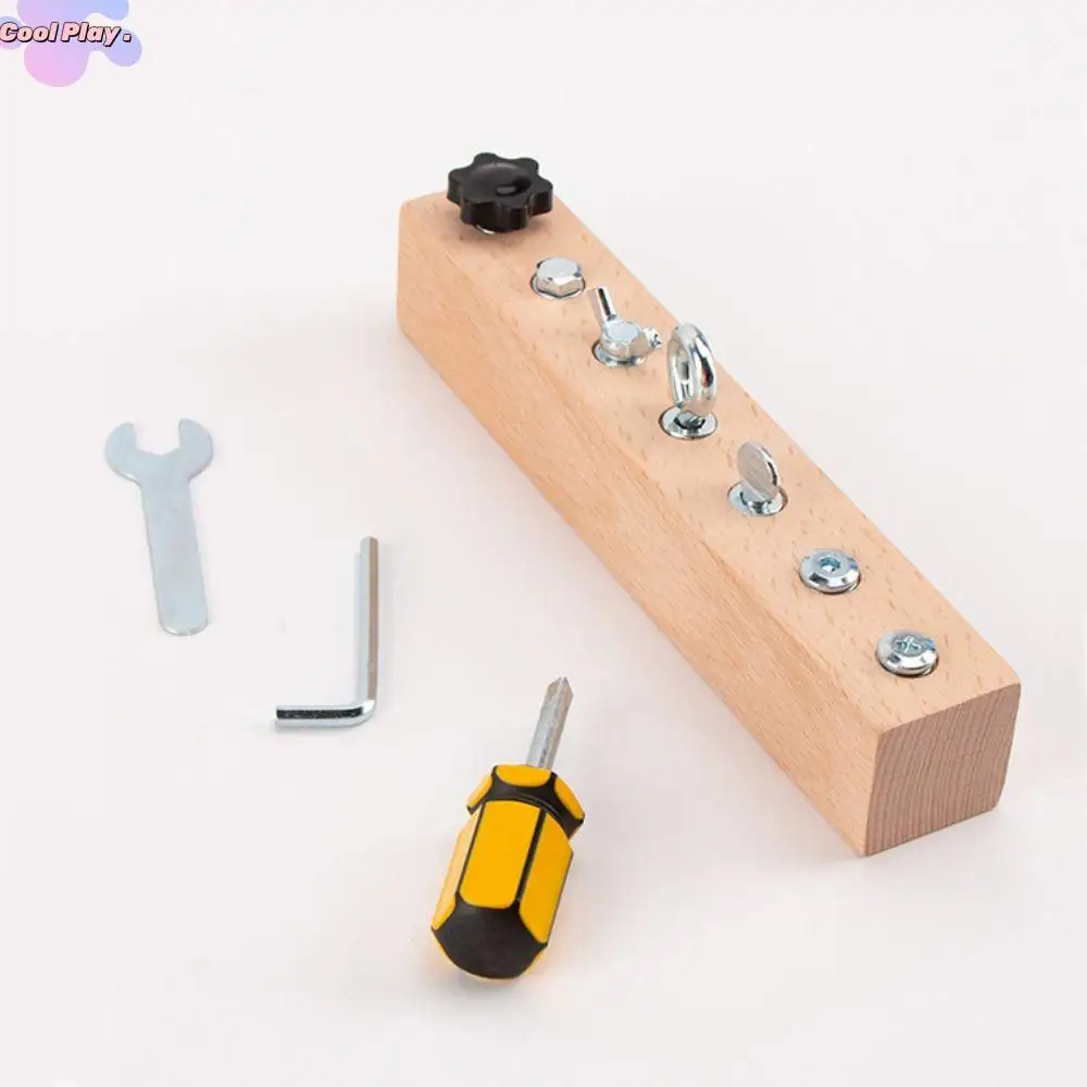Bead Toddlers Screwdriver Board Set Bolt Intelligence Kids Screw Driver Activities Tools Wooden Early Education