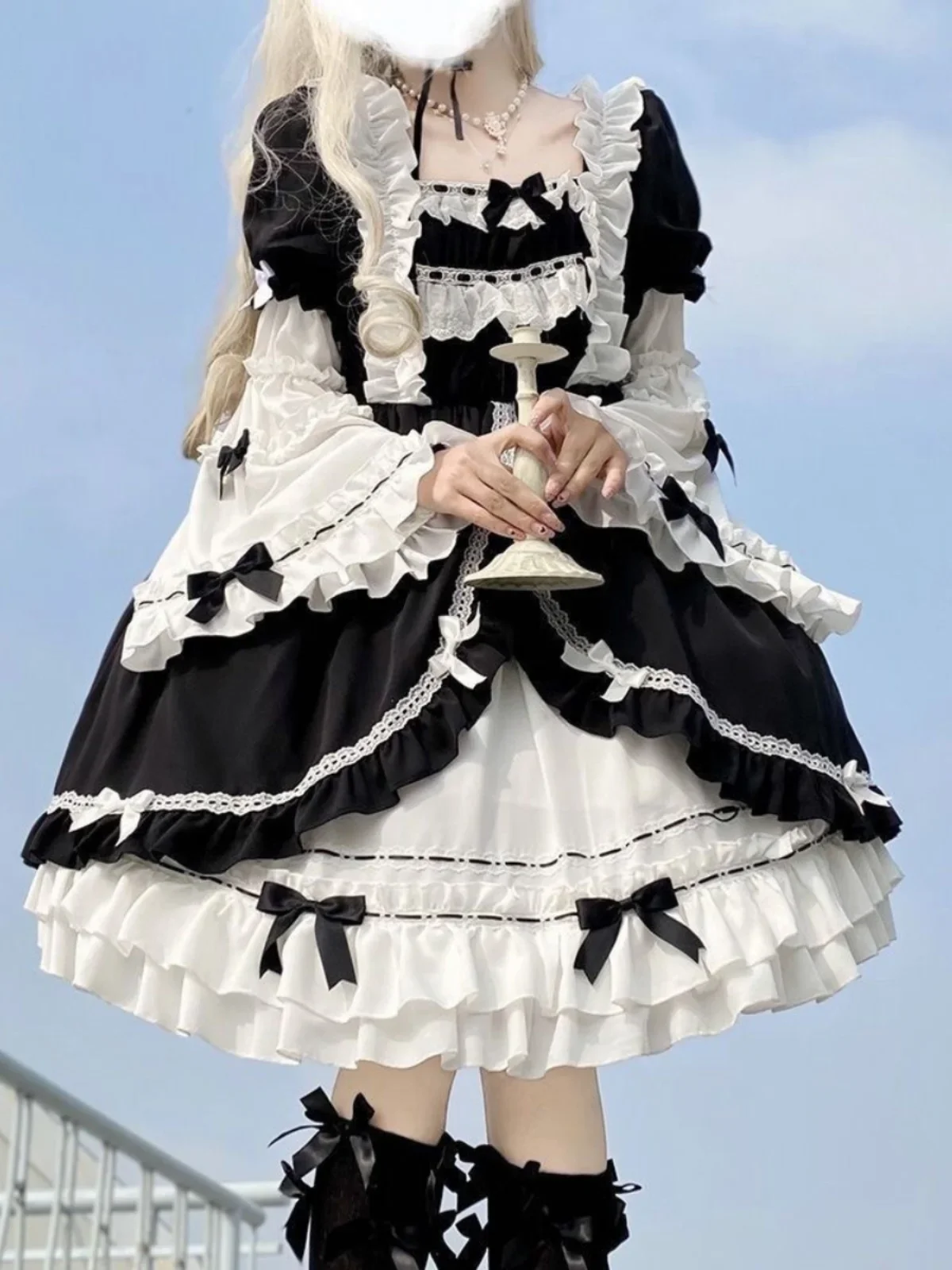 original-grande-taille-bla-et-blanc-rose-lolita-princ-dr-avec-sves-detachables-cosplay-sle-printemps-automne-femmes-dr-2025