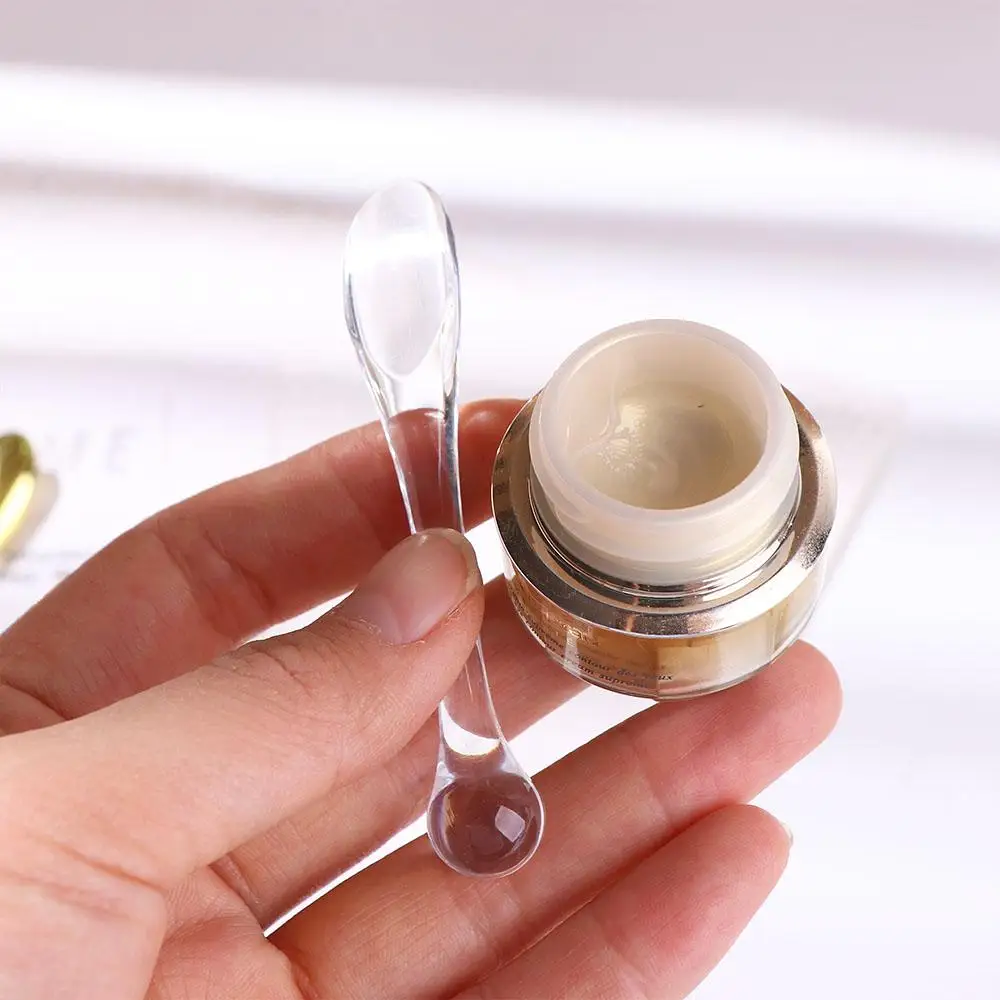 DIY Home Use Acrylic Cosmetic Spatulas Scoop Face Cream Mask Mud Mixing Spoon Women Cream Massage Sticks Skin Care Tools