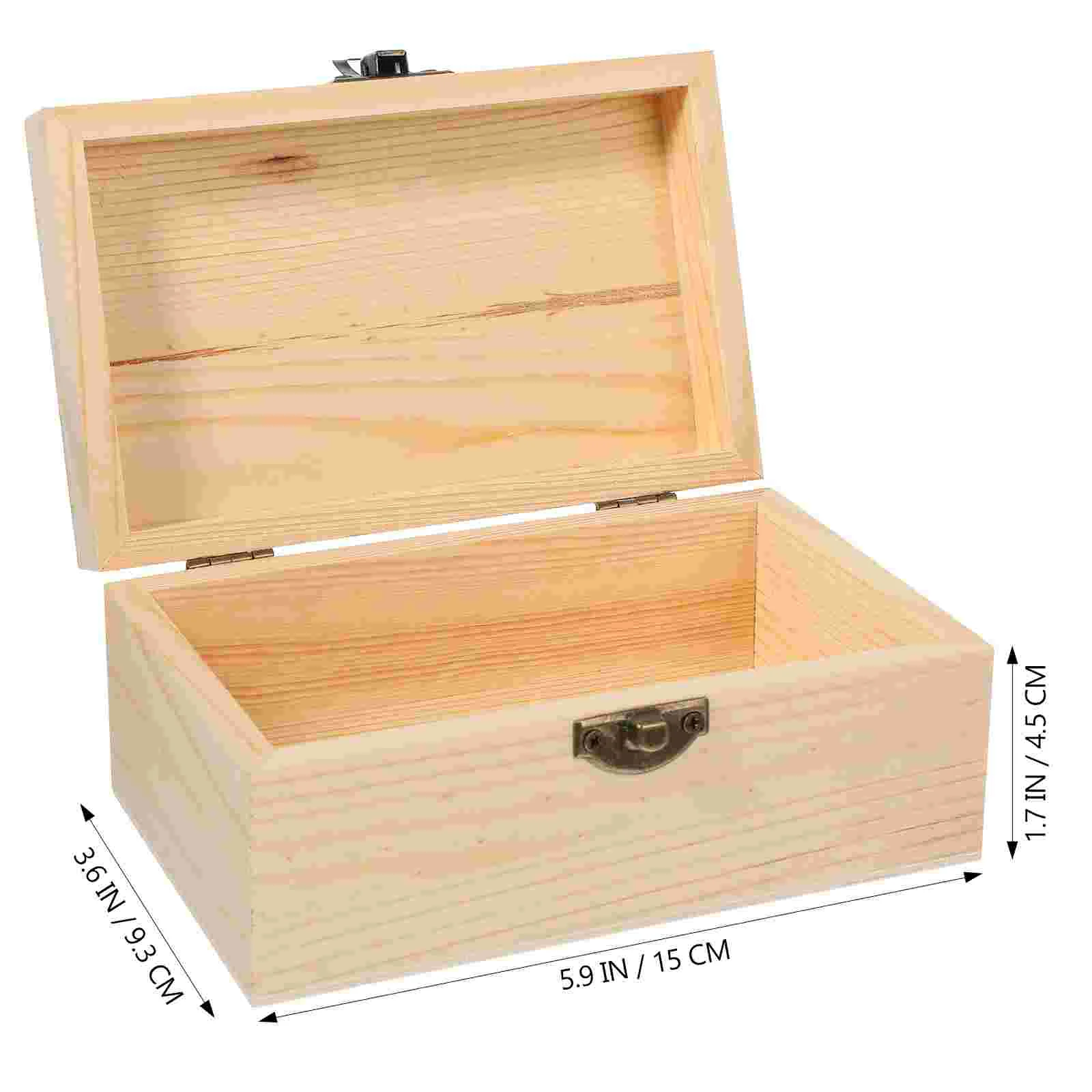 Drawer Jewelry Box Storage Container Mini Goods Small Trinket Case Organizer Bamboo Safe Use