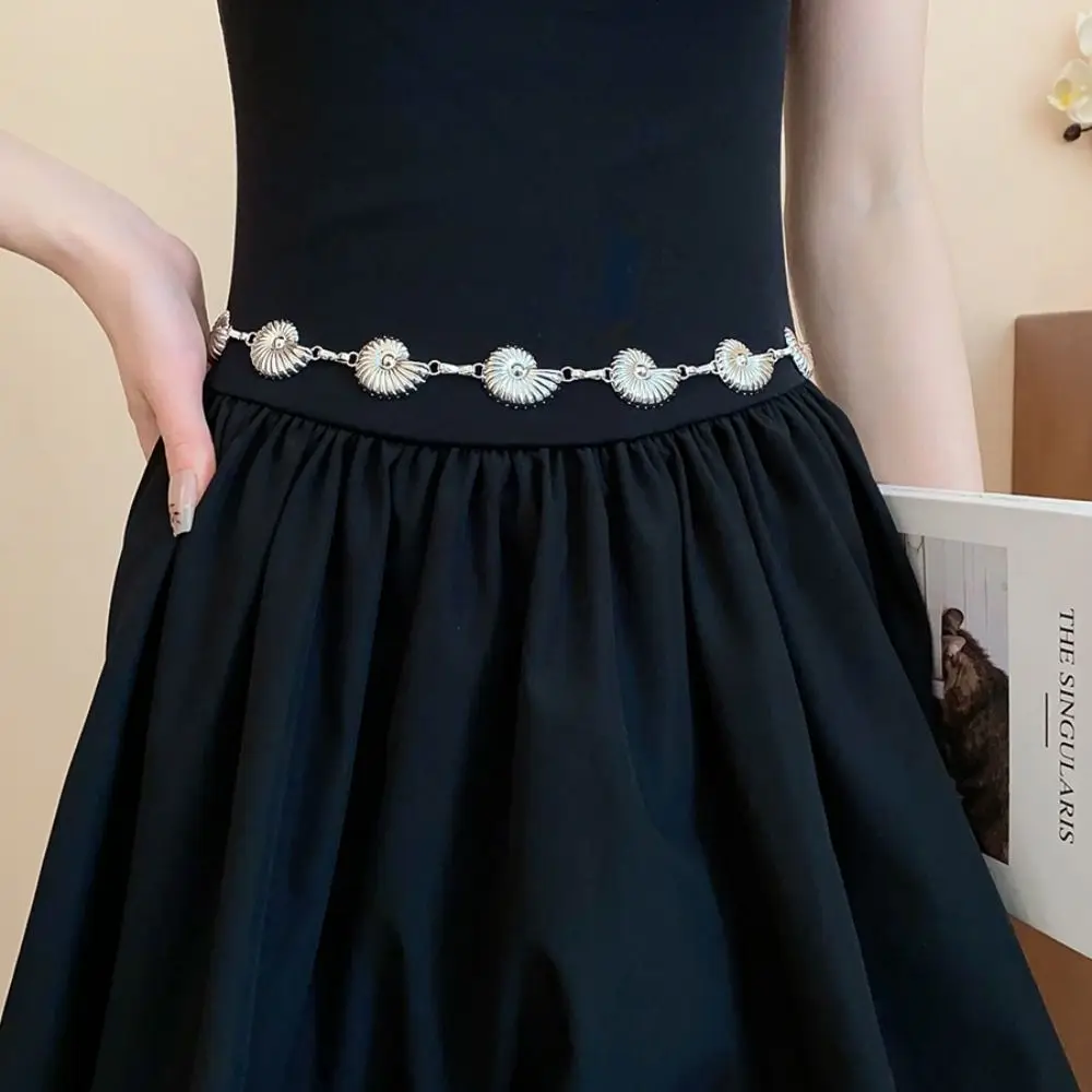 Fashion Bohemian Waist Chains Adjustable Sea Series Shell Waist Link Alloy Versatile Conch Waist Decorations For Women
