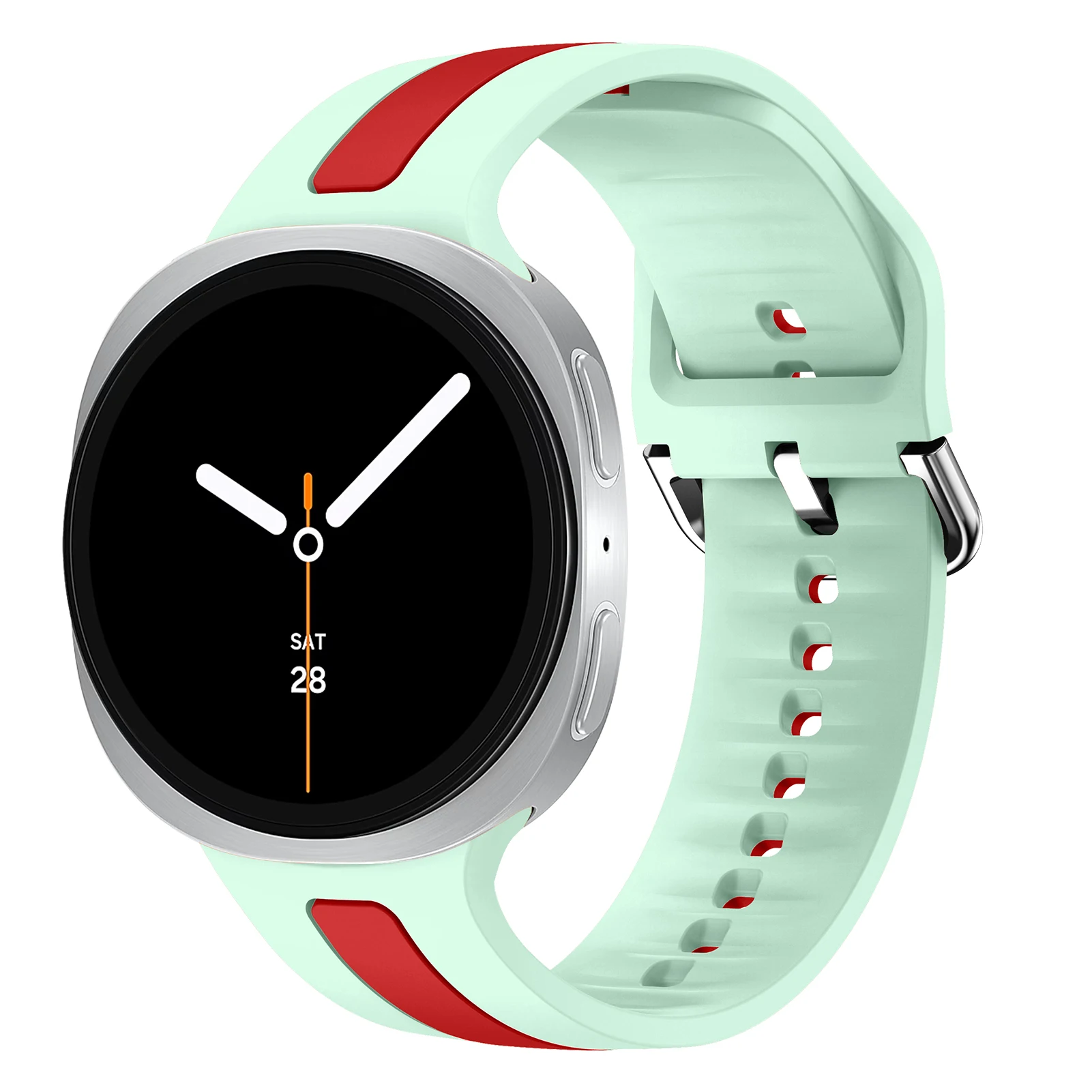 Zweifarbiges Silikonarmband für Samsung Galaxy Watch 9 8 Classic 46 40mm 44mm Sport Ersatzarmband Correa Galaxy Watch 8 Armband