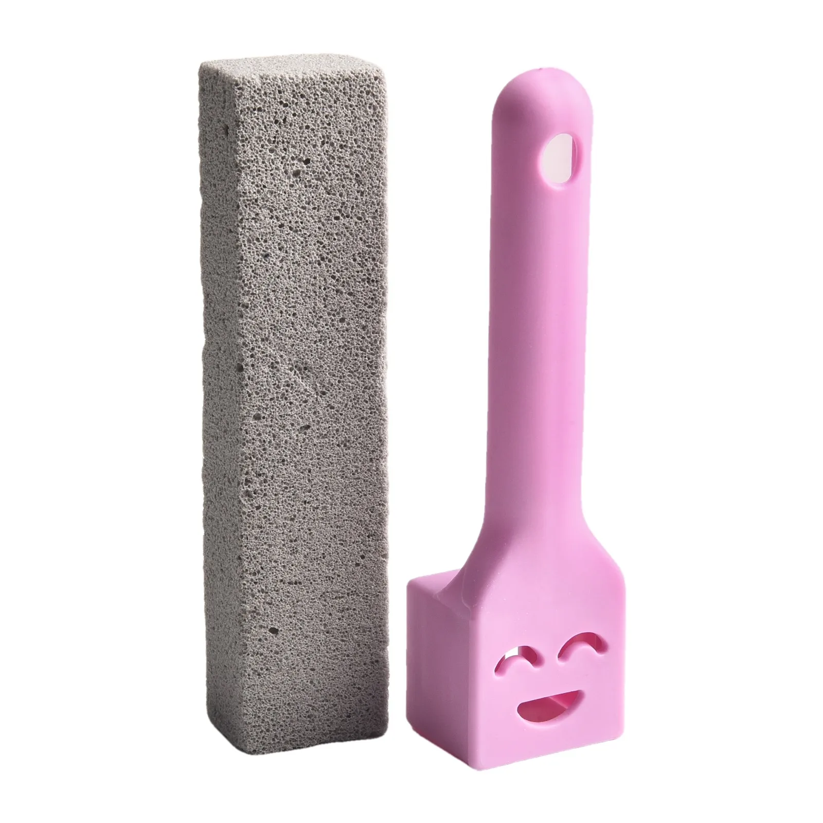 1pc Pumice Stone Toilet Brush Bathroom WC Toilet Cleaning Stone With Handle Stain Rust Grill Griddle Remover Cleaning Brush