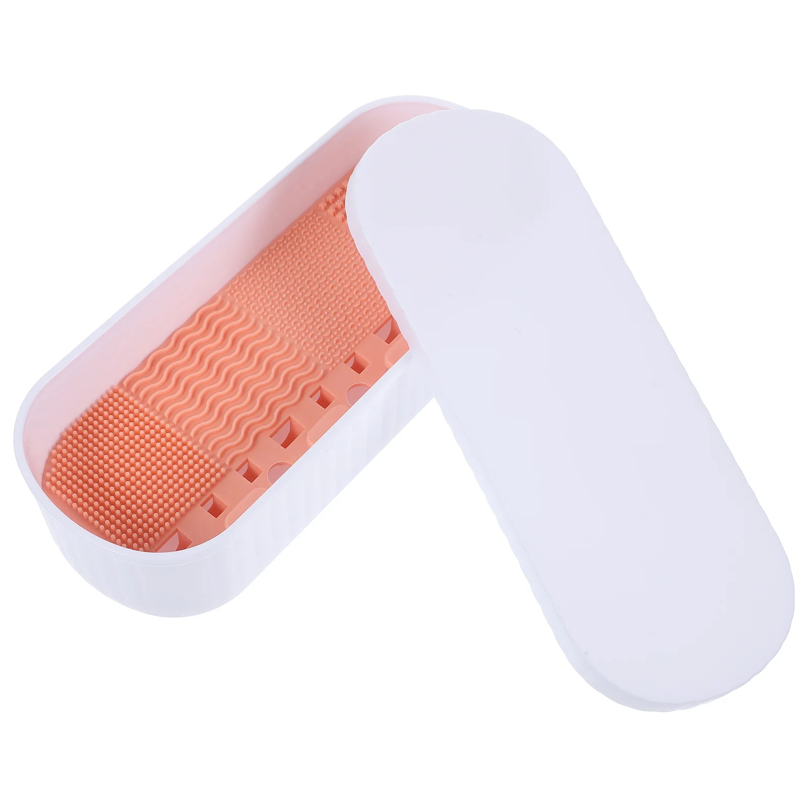 

Makeup Brush Cleaning Box Small Portable Makeup Tools Cleaner Storage Holder for Home Travel Cosmetics Brush Cleaner