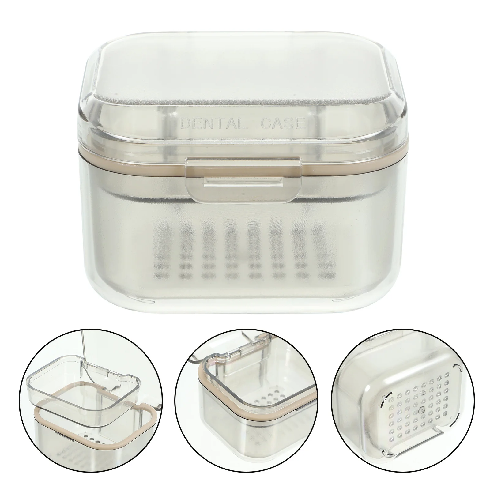 

Braces Cleaning Box Portable Denture Storage Case For Retainer False Tooth Holder Travel Dental Care Container Small Size