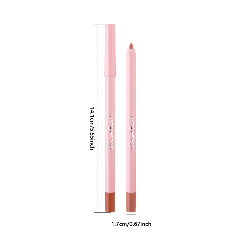 Lápiz labial mate resistente al agua, delineador de labios Sexy, Nude, marrón, rojo, tinte de contorno, lápiz labial duradero, taza antiadherente, maquillaje cosmético