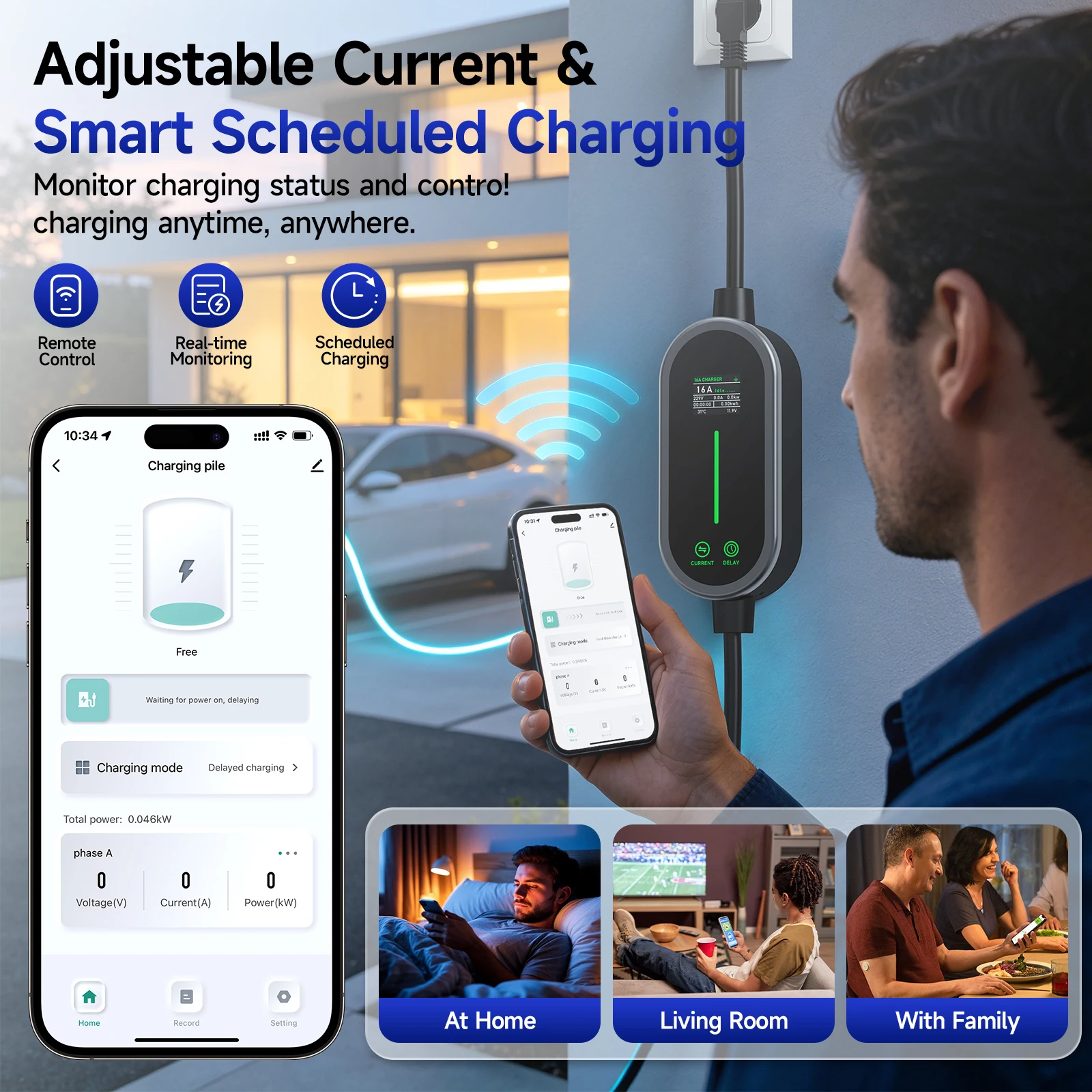 Pengisi daya EV Tipe 2 AFEEV d - Wifi Smart Plug ulasan dan harga
