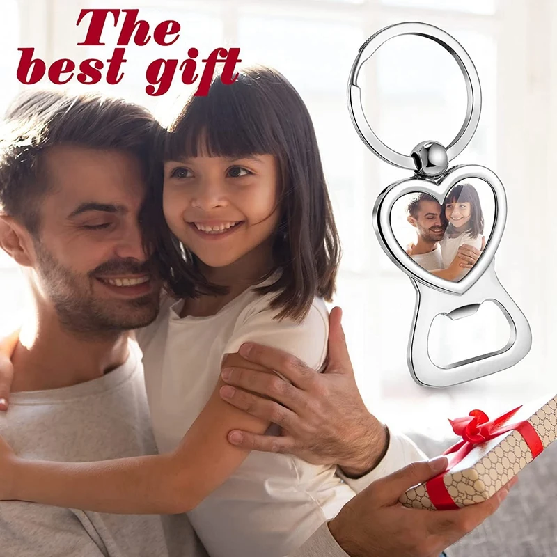 10 Pcs sublimazione portachiavi vuoto sublimazione apribottiglie in metallo portachiavi vuoto portachiavi in alluminio a trasferimento termico argento