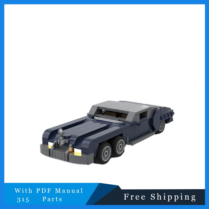 

315 детали киберпанк лимузин город суперкар строительные блоки модель DIY сборка строительные блоки детская головоломка рождественские подарки