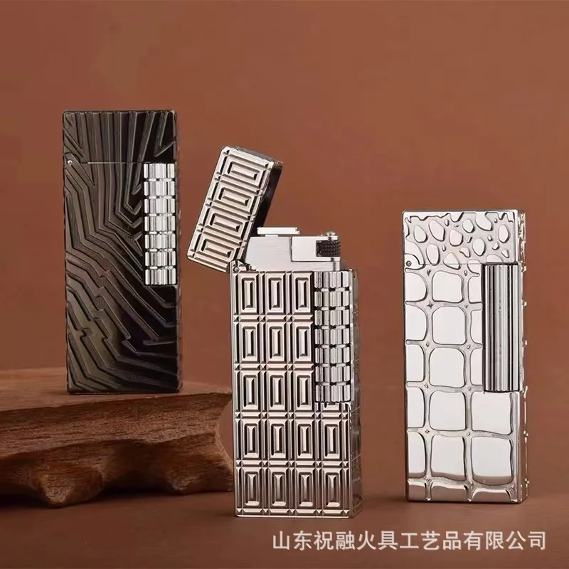 2026 New Zhurong Kesia Langsheng Narrow Machine Hydraulic Side Slip Kerosiene Lighter Is The First Choice for Men’s Gifts