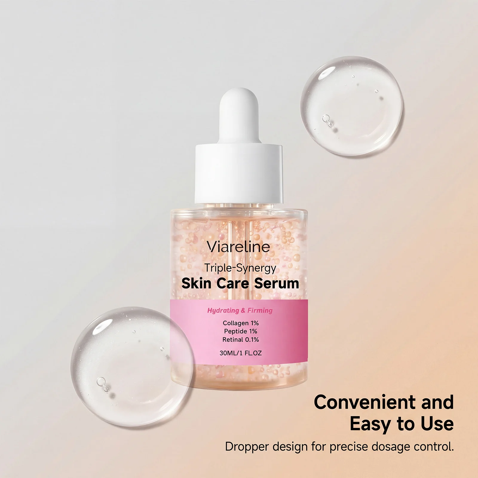 Hydrating Firming Facial Serum Collagen Peptide Retinal Triple-Synergy Repairing Smoothing Revitalizing Brightning Facial Serum