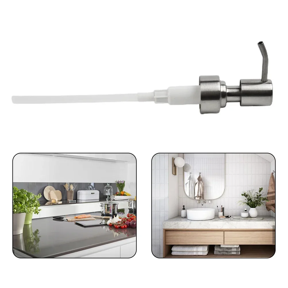 

Насадки для головки насоса из нержавеющей стали, кухонный насос для жидкого мыла, замена лосьона для ванной комнаты, 1/2 шт., аксессуары