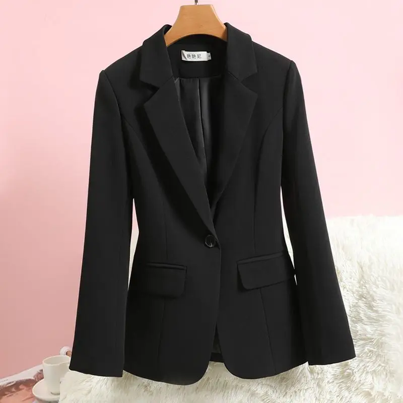 

Women's Slim Fit Suiting Jaet 2024 New Sle Simple Design Office Wear Chinese Production Spring Autumn Seasonal Faion